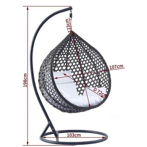 Ljuljaška jaje belo/plava F033P